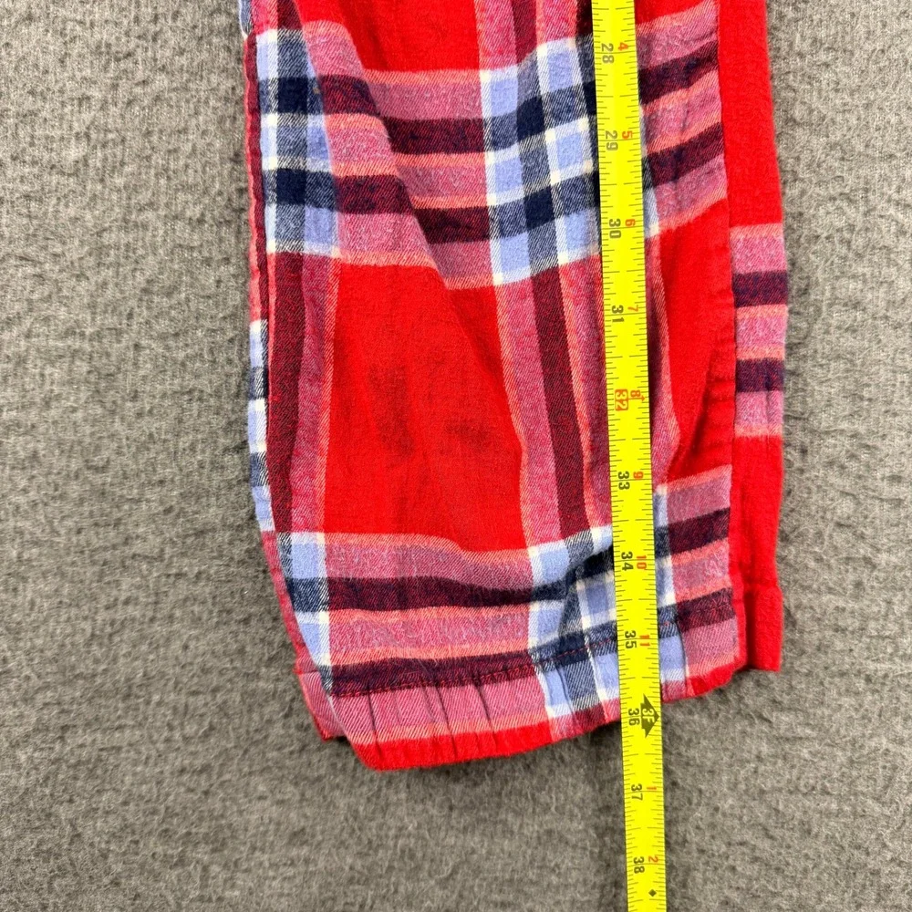 Aerie Red Plaid Pajama Pants Women's S Small Drawstring Lounge Sleepwear Pockets